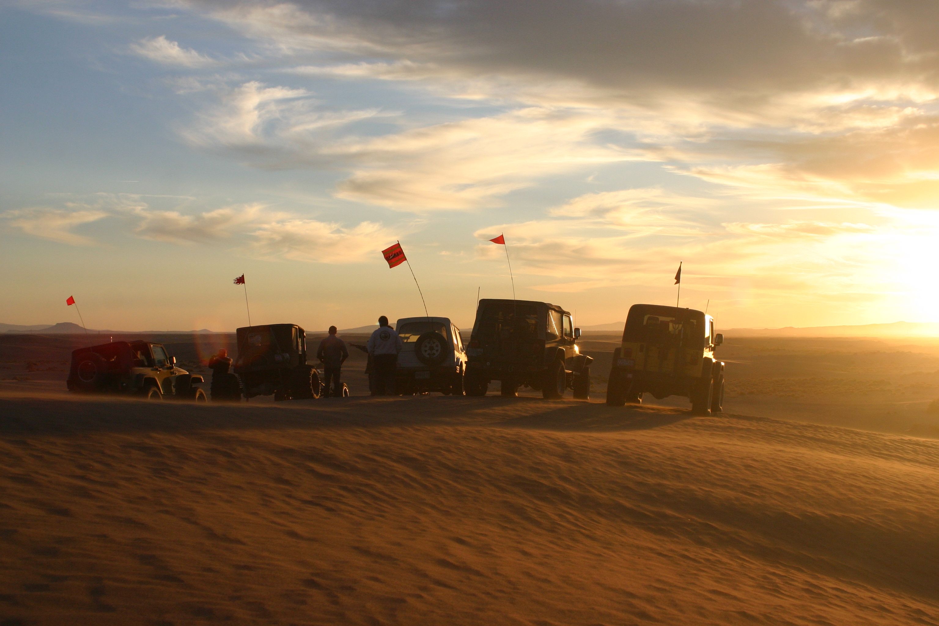 dunes at sunset